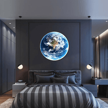 Load image into Gallery viewer, Earth Planet Wall Light above bed on bedroom wall