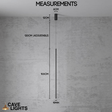 Load image into Gallery viewer, Bedside LED Pendant Light measurements