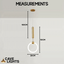 Load image into Gallery viewer, Nordic Shaped Pendant Light model C measurements