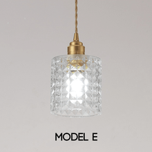 Load image into Gallery viewer, Close-up of Crystal Pendant Lamp Model E