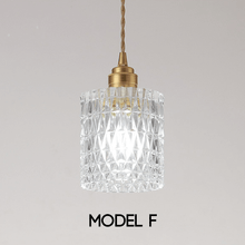 Load image into Gallery viewer, Close-up of Crystal Pendant Lamp Model F