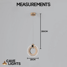 Load image into Gallery viewer, Diamond Style Pendant Light model A single light measurements