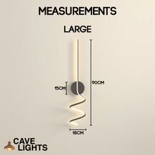 Load image into Gallery viewer, Nordic Spiral Wall Light large model measurements