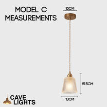 Load image into Gallery viewer, Crystal Pendant Lamp Model C measurements