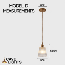 Load image into Gallery viewer, Crystal Pendant Lamp Model D measurements