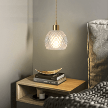 Load image into Gallery viewer, Crystal Pendant Lamp above bedside table next to bed