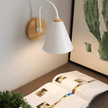 Load image into Gallery viewer, Wooden Bedside Wall Light