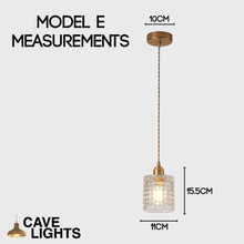Load image into Gallery viewer, Crystal Pendant Lamp Model E measurements