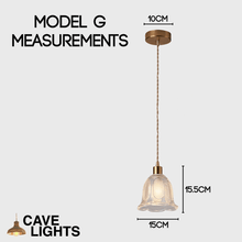 Load image into Gallery viewer, Crystal Pendant Lamp Model G measurements