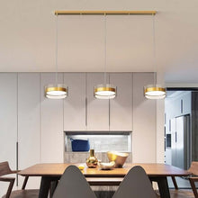 Load image into Gallery viewer, Gold Industrial Style Chandelier above dining table