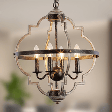Load image into Gallery viewer, Industrial Metal Farmhouse Chandelier