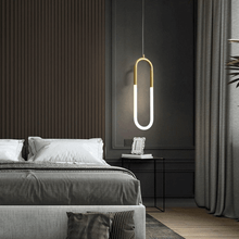 Load image into Gallery viewer, Nordic Shaped Pendant Light above bedroom table next to bed