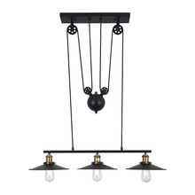 Load image into Gallery viewer, Black Pulley Ceiling Light