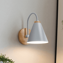 Load image into Gallery viewer, Wooden Bedside Wall Light