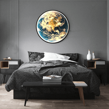 Load image into Gallery viewer, Earth Planet Wall Light above bed in bedroom