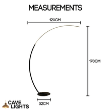 Load image into Gallery viewer, Nordic Arc Floor Lamp measurements