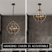 Load image into Gallery viewer, Industrial Metal Farmhouse Chandelier adjustable hanging height
