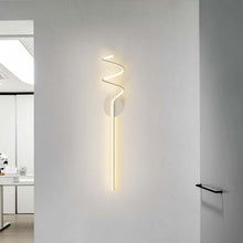 Load image into Gallery viewer, White Nordic Spiral Wall Lights on downstairs wall