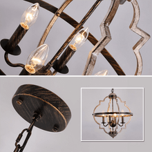 Load image into Gallery viewer, Close-ups of Industrial Metal Farmhouse Chandelier