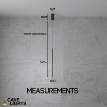 Load image into Gallery viewer, Bedside LED Pendant Light measurements