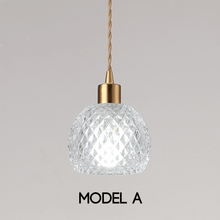 Load image into Gallery viewer, Close-up of Crystal Pendant Lamp Model A