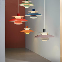 Load image into Gallery viewer, Oriental Colour Pendant Lights hanging from ceiling