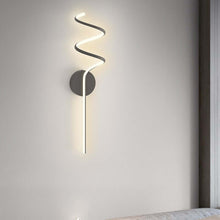 Load image into Gallery viewer, Black Nordic Spiral Wall Light on wall