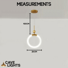 Load image into Gallery viewer, Nordic Shaped Pendant Light model B measurements