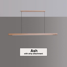 Load image into Gallery viewer, Ash Nordic Wood Strip LED Ceiling Light with strip attachment model