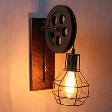 Load image into Gallery viewer, Vintage Rusted Wall Light on wall