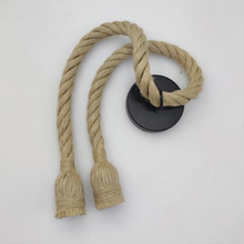 Load image into Gallery viewer, Close-up of Hemp Rope Attic Light