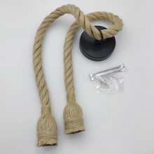 Load image into Gallery viewer, Close-up of Hemp Rope Attic Light