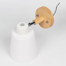 Load image into Gallery viewer, White Coloured Wooden Switch Lamp from above