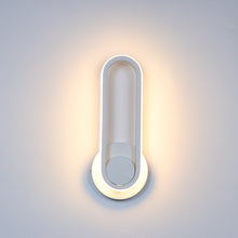 Load image into Gallery viewer, White Circular Bedside Wall Light on wall