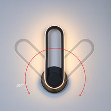 Load image into Gallery viewer, Black Circular Bedside Wall Light rotating angles