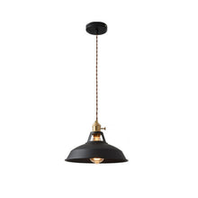 Load image into Gallery viewer, Black Industrial Coloured Pendant Light