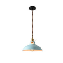 Load image into Gallery viewer, Blue Industrial Coloured Pendant Light