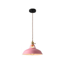 Load image into Gallery viewer, Pink Industrial Coloured Pendant Light