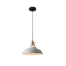 Load image into Gallery viewer, Light Grey Industrial Coloured Pendant Light