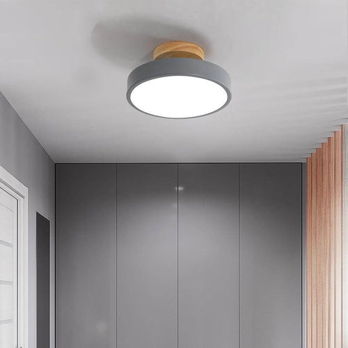 Grey Modern LED Ceiling Light on ceiling