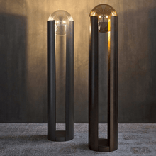 Load image into Gallery viewer, Amber and Transparent Nordic Metal Floor Lamp
