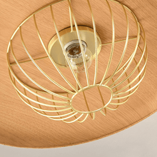 Load image into Gallery viewer, Close-up of Japanese Style Metal Pendant Light
