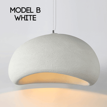 Load image into Gallery viewer, White Japanese Style Pebble Pendant Light model B

