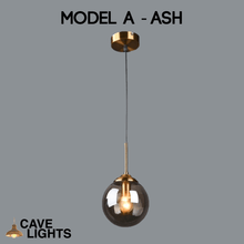 Load image into Gallery viewer, Modern Glass Ball Pendant Light model A in ash
