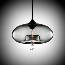 Load image into Gallery viewer, Coloured Glass Pendant Light in grey colour
