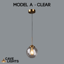 Load image into Gallery viewer, Modern Glass Ball Pendant Light model A in clear
