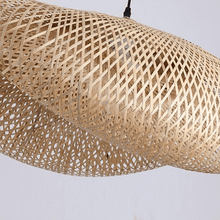 Load image into Gallery viewer, Close up of Asian Bamboo Pendant Light
