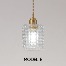 Load image into Gallery viewer, Close-up of Crystal Pendant Lamp Model E
