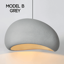 Load image into Gallery viewer, Grey Japanese Style Pebble Pendant Light model A
