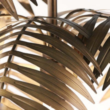 Load image into Gallery viewer, Coconut Tree Pendant Light metal leaves
